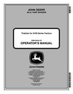 John Deere Thatcher OMM169354 — actual manual cover