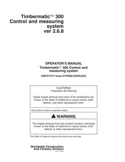 John Deere Timbermatic 300 Operator Manual OMF071017 — 2008-02-01 — actual manual cover