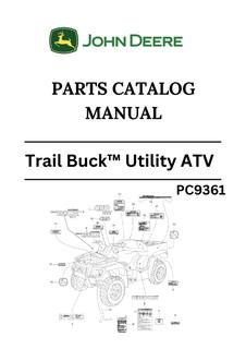 John Deere Trail Buck Utility ATV Parts catalog PC9361 — actual manual cover