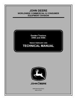 John Deere X495, X595 Garden tractor Technical Manual TM2024 — actual manual cover