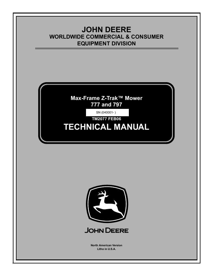 Max-Frame Z-Trak Mower 777 and 797 — actual manual cover