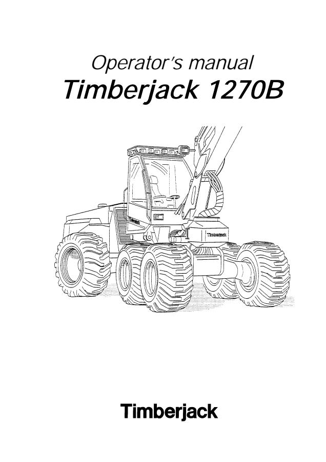 Timberjack 1270B Harvester — actual manual cover