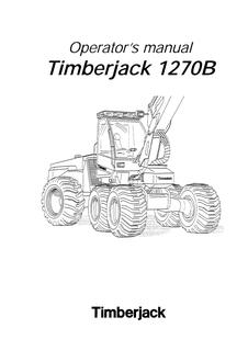 Timberjack 1270B Harvester — actual manual cover