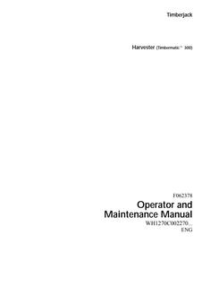 Timberjack 1270C Harvester (Timbermatic 300) — actual manual cover