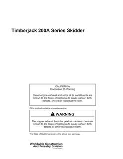 Timberjack 200A Series Skidder — actual manual cover