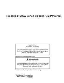 Timberjack 200A Series Skidder (GM Powered) — actual manual cover