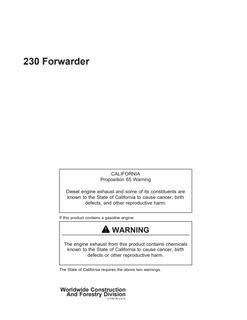 Timberjack 230 Forwarder — actual manual cover