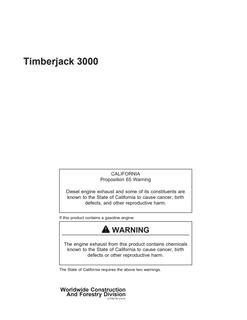 Timberjack 3000 System — actual manual cover