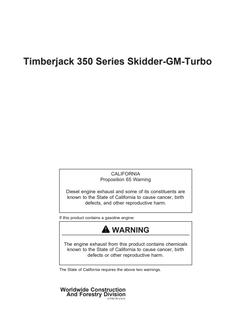 Timberjack 350 Series Skidder (GM-Turbo) — actual manual cover