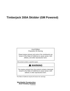 Timberjack 350A Skidder (GM Powered) — actual manual cover