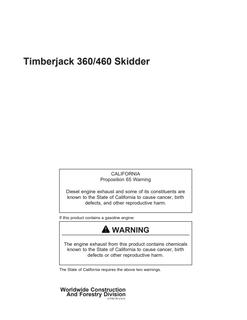 Timberjack 360/460 Skidder — actual manual cover