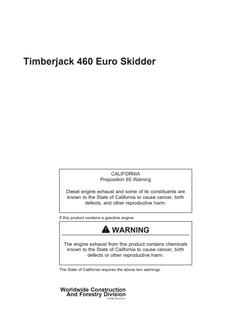 Timberjack 460 Euro Skidder — actual manual cover