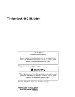 Timberjack 460 Skidder — actual manual cover