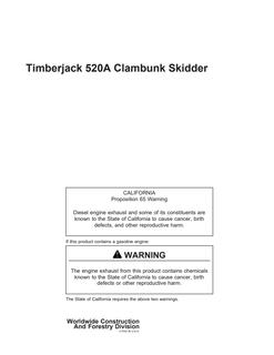 Timberjack 520A Clambunk Skidder — actual manual cover