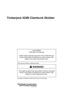 Timberjack 520B Clambunk Skidder — actual manual cover