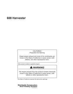 Timberjack 608 Harvester — actual manual cover