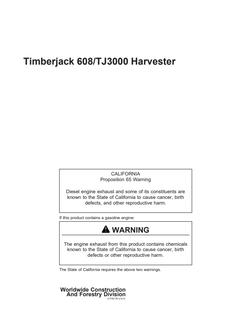 Timberjack 608/TJ3000 Harvester — actual manual cover