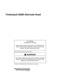Timberjack 608B Alternate Head — actual manual cover