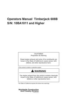 Timberjack 608B Alternate Head — actual manual cover