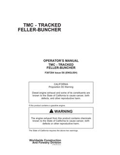 TMC Tracked Feller-Buncher — actual manual cover
