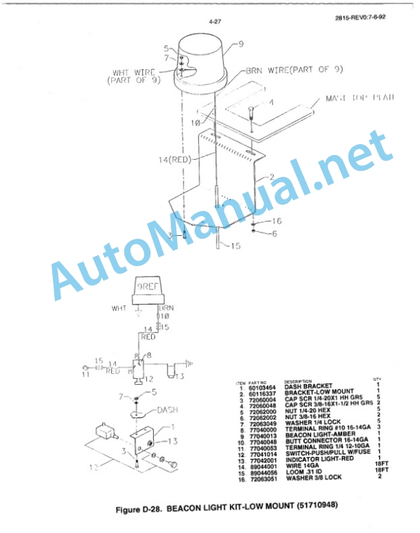 IMT Model 2815 Crane Parts and Specifications 99900216-5