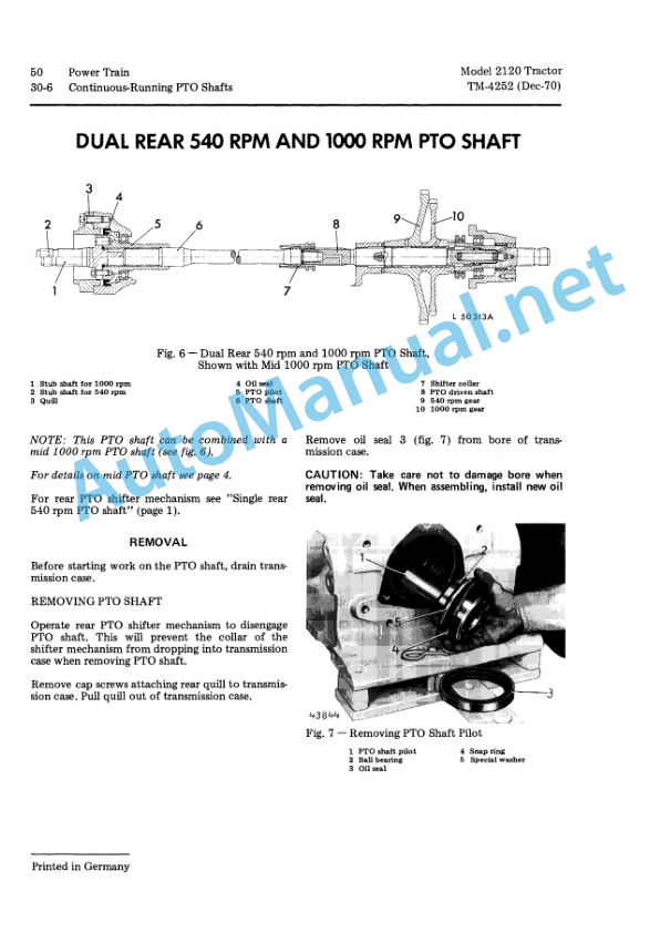 John Deere 2120 Tractor Technical Manual TM4252 01Dec70-4