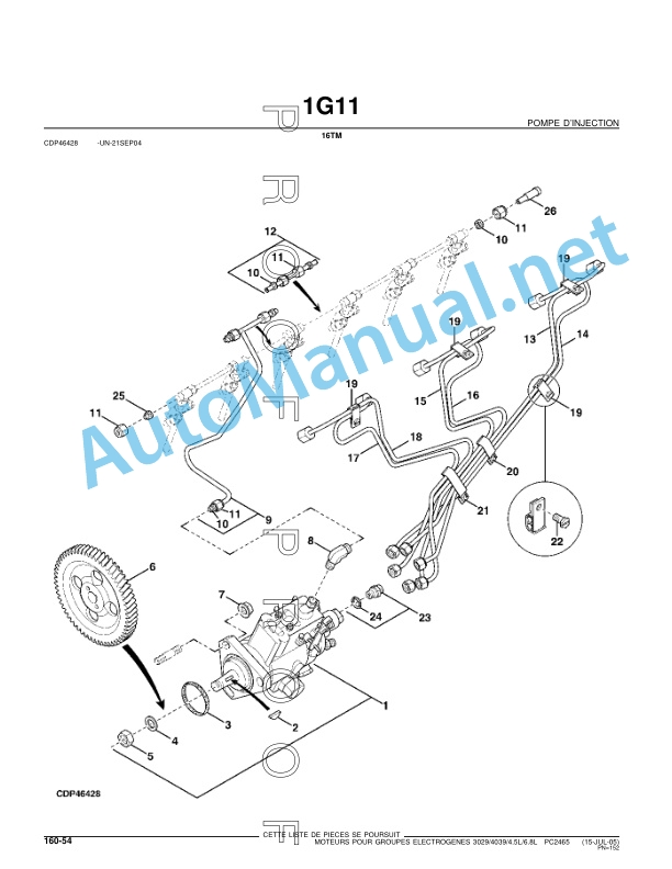 John Deere 3029 and 4039 and 4045 and 6068 Tier 1 Parts Catalog PC 2465 July 2005 French-2