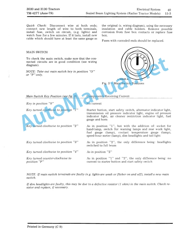 John Deere 3030 and 3130 Tractors Technical Manual TM4277 01JUN79-3