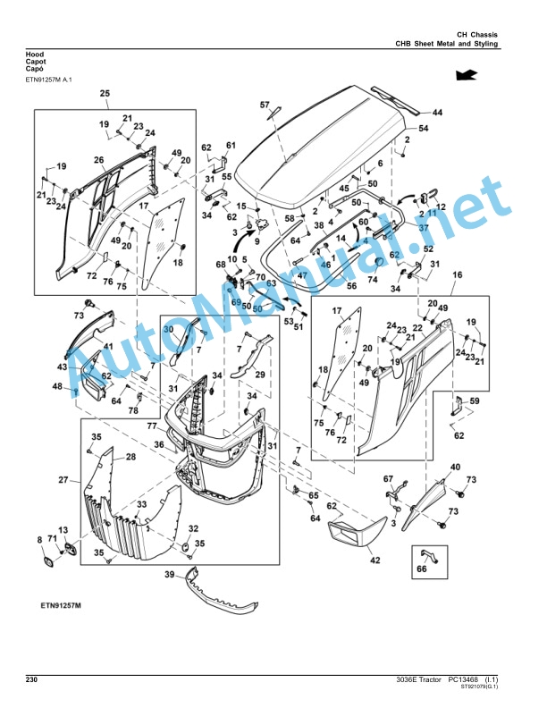 John Deere 3036E Tractor Parts Catalog PC13468 October 2020-4