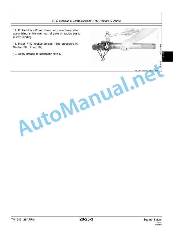 John Deere 327, 328, 336, 337, 338, 346, 347, 348, 466, 467, 468 Square Balers Technical Manual TM1243 25APR01-2