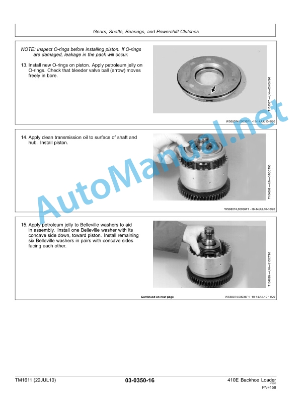 John Deere 410E Backhoe Loader Repair Technical Manual TM1611 22 July 2010-2