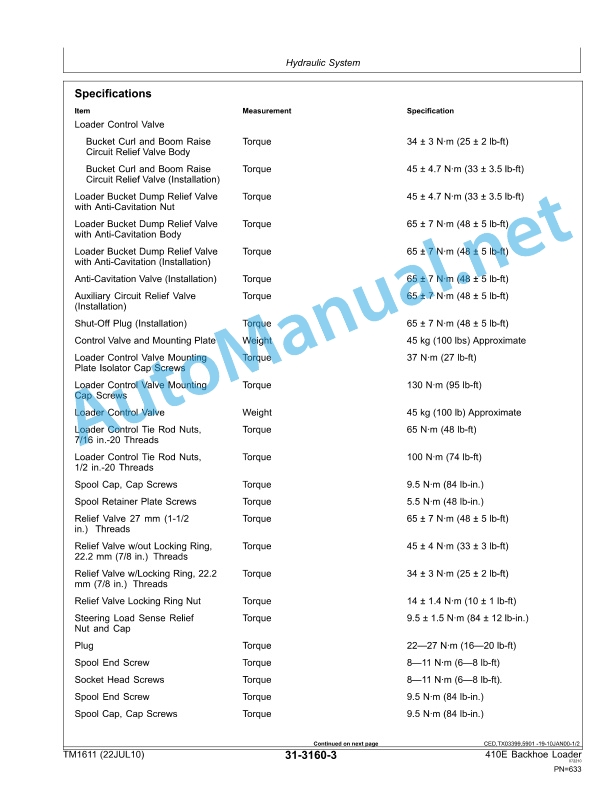 John Deere 410E Backhoe Loader Repair Technical Manual TM1611 22 July 2010-5