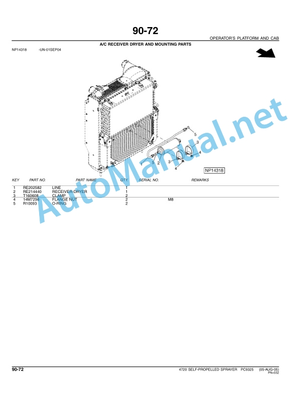 John Deere 4720 SPRAYER Parts Catalog PC9325 MAR-06-5