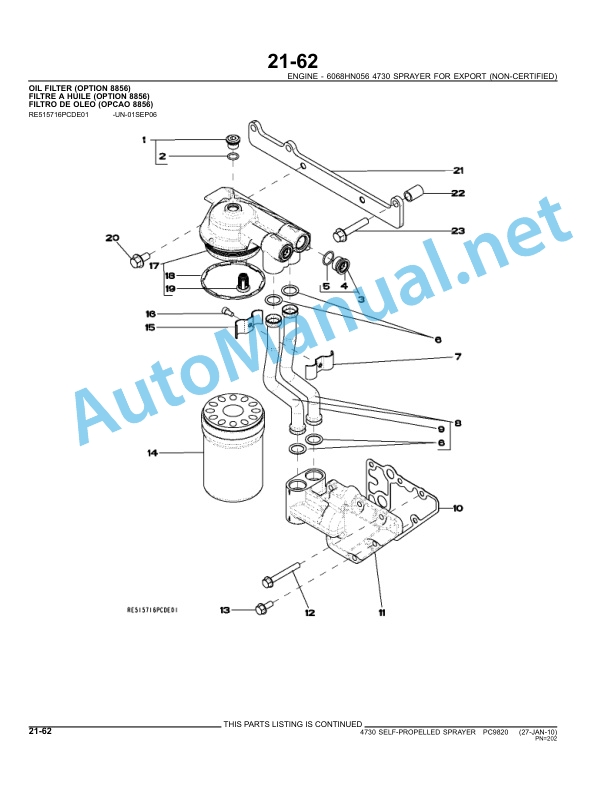 John Deere 4730 SELF-PROPELLED SPRAYER Parts Catalog PC9820 (SEP-10)-2