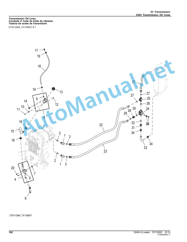 John Deere 524K-II Loader Parts Catalog PC15081 Sep-19-2