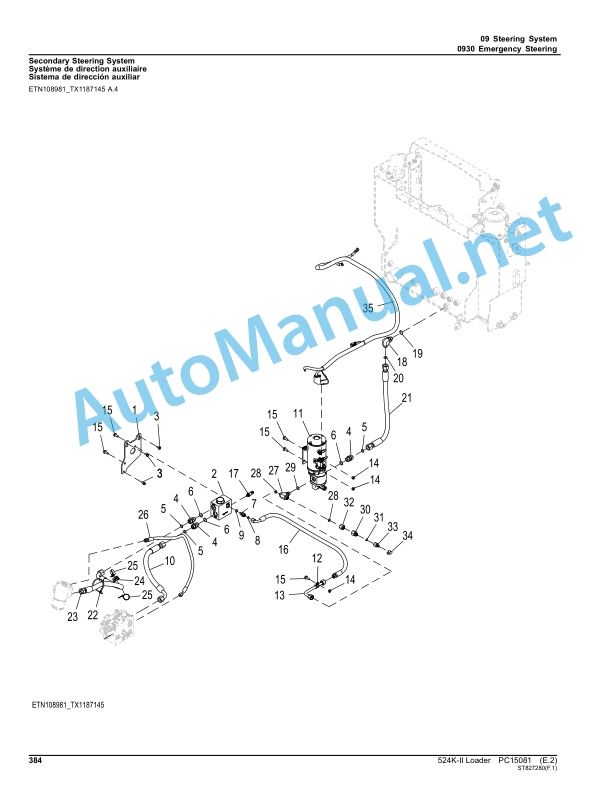 John Deere 524K-II Loader Parts Catalog PC15081 Sep-19-3