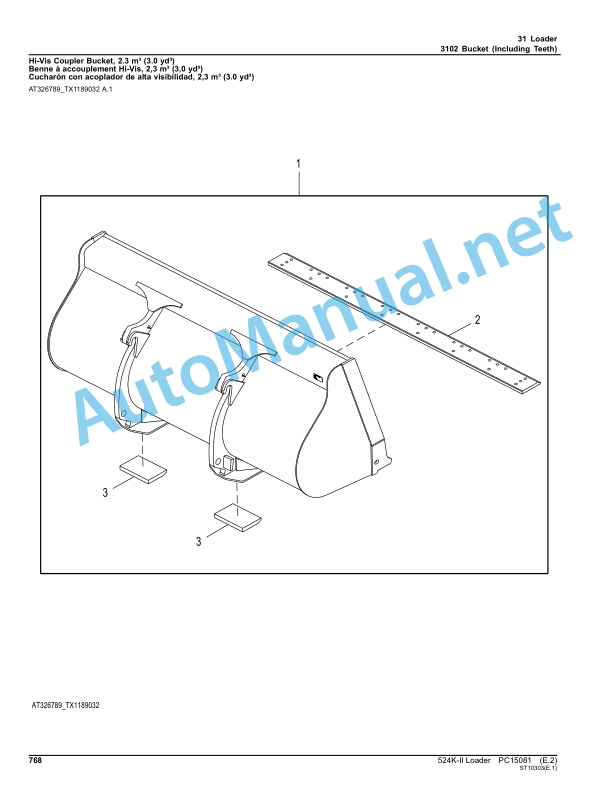 John Deere 524K-II Loader Parts Catalog PC15081 Sep-19-5