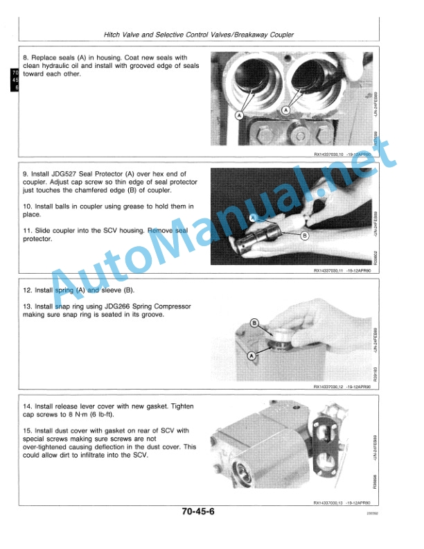 John Deere 8560, 8760, and 8960 Tractors Repair Technical Manual TM1433 21MAR92-5