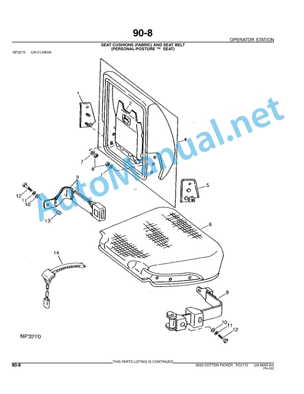 John Deere 9930 Cotton Picker Parts Catalog PC2172 July 2005-4