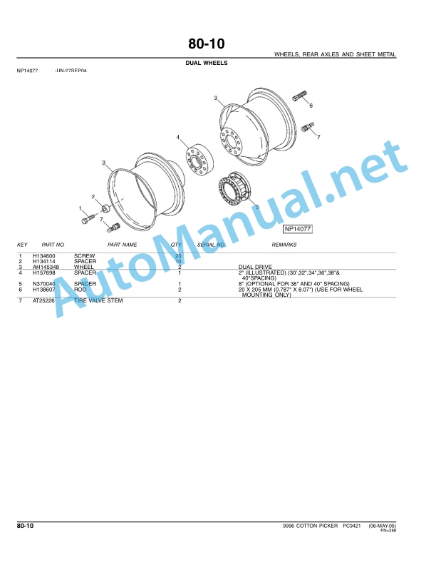 John Deere 9996 Cotton Picker Parts Catalog PC9421 Jun-06-3