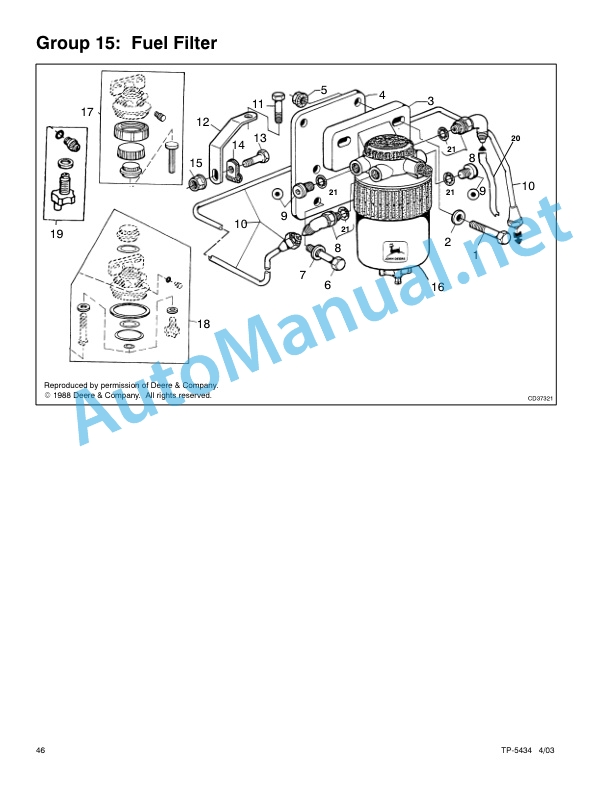 John Deere Engine ModelsTO4039D, 4039TL, CD4039DF, CD4039TF, 4045DF, 4045TF Service Parts TP-5434 403e-4