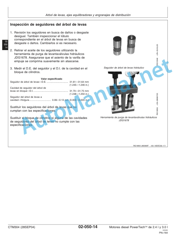 John Deere POWERTECH Diesel Engines 2.4L and 3.0L Component Technical Manual CTM304 28SEP04 Spanish-3