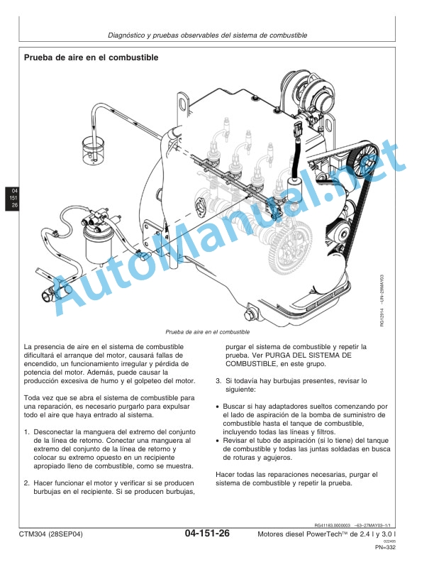 John Deere POWERTECH Diesel Engines 2.4L and 3.0L Component Technical Manual CTM304 28SEP04 Spanish-5