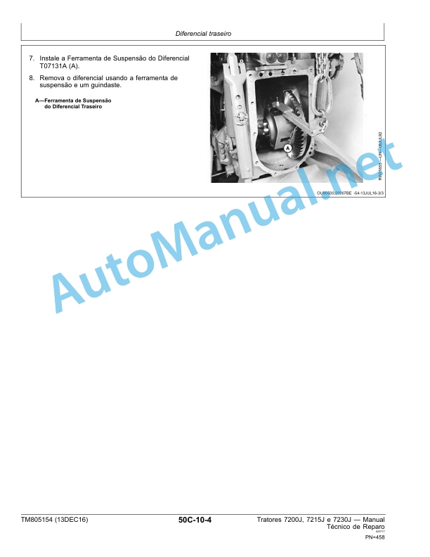 John Deere Tratores 7200J, 7215J e 7230J Technical Manual TM805154 13DEC16 Portuguese-4