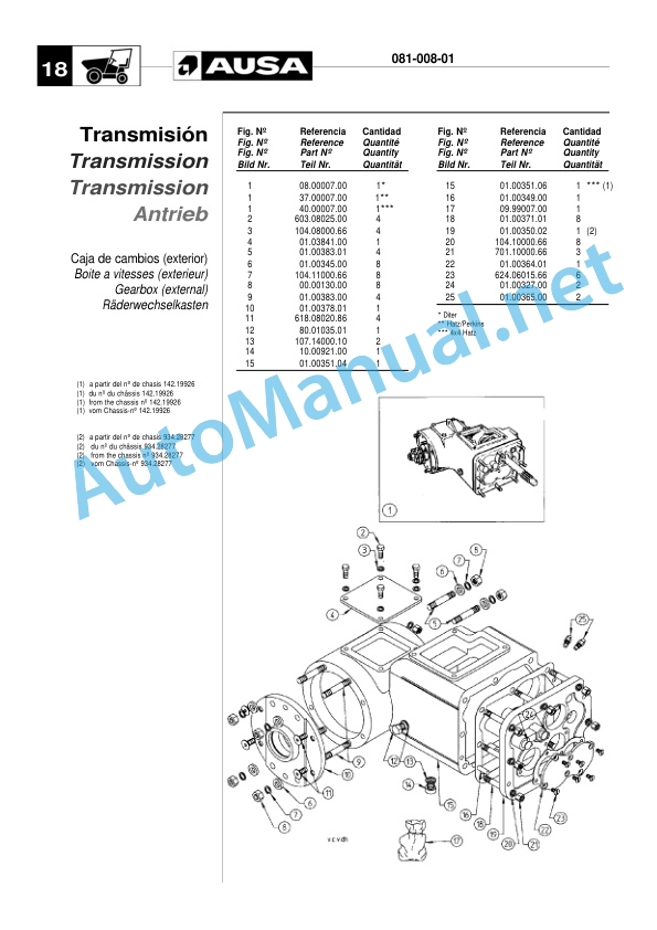 Kubota 108 DG, 120 DG, 150 DG Parts Manual Spanish, French, English, German-2