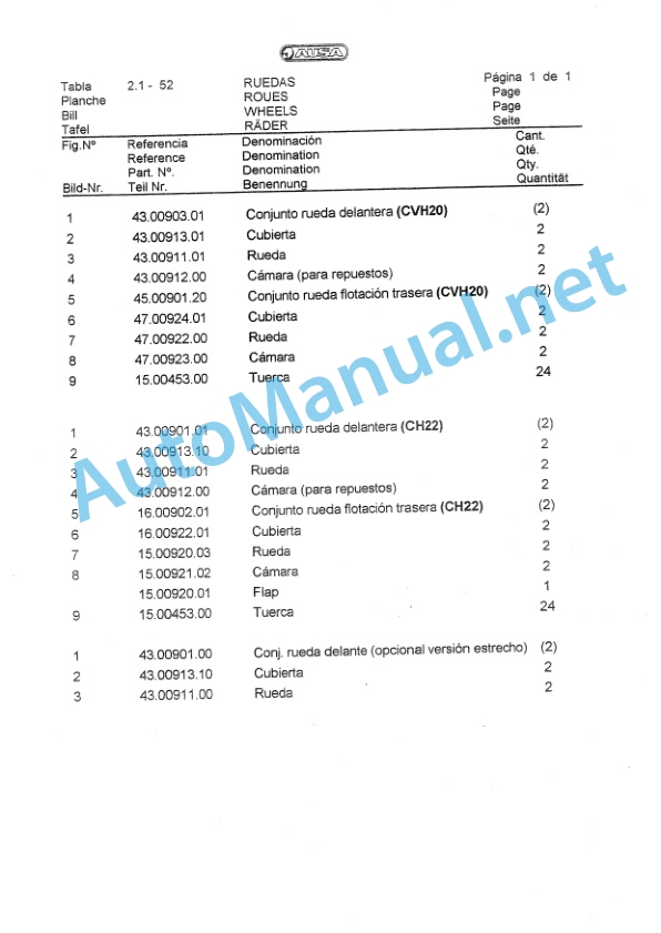 Kubota CVH 20 CH 22 Parts Manual-2