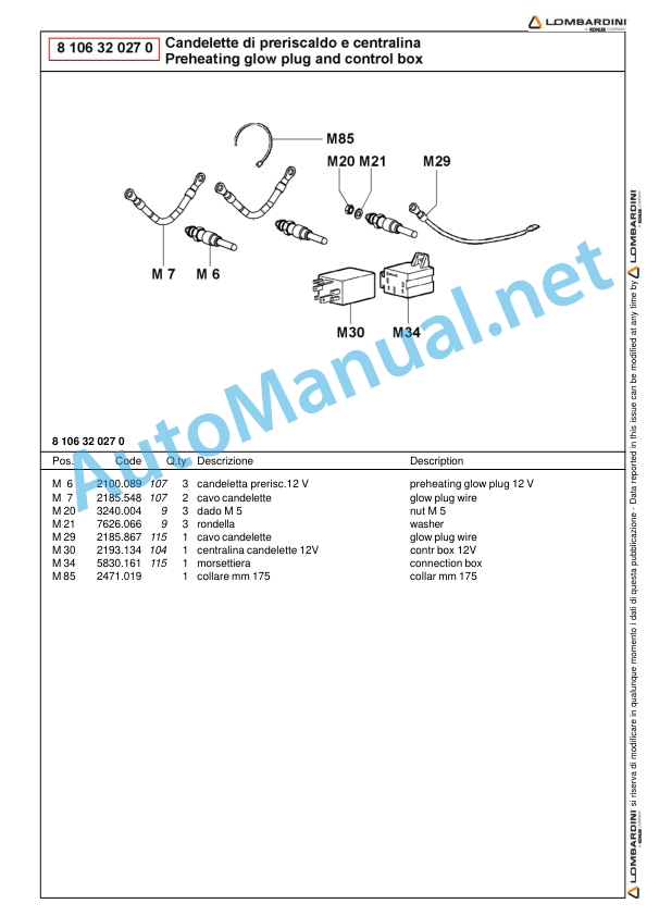 Kubota LDW 1003 AUSA Parts Manual 3B61E0 20080306-5