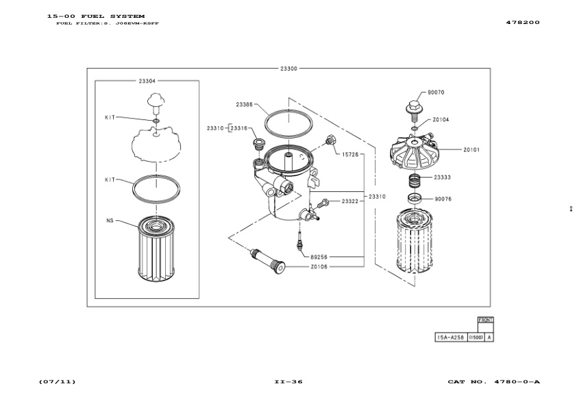 HINO J08EVM-KSFF Engine Parts Manual 4780-0-A-3