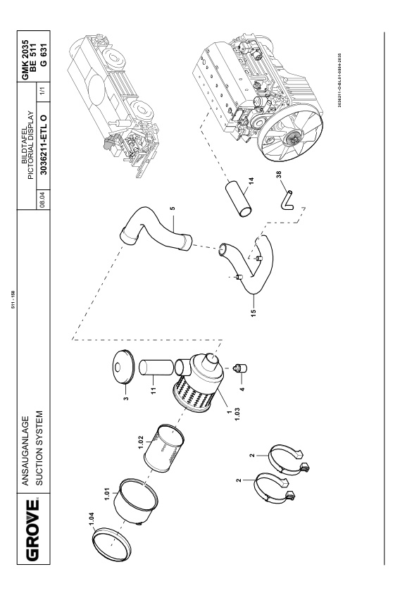 Grove GMK 2035 Crane Spare Parts List 2004 DE EN-2