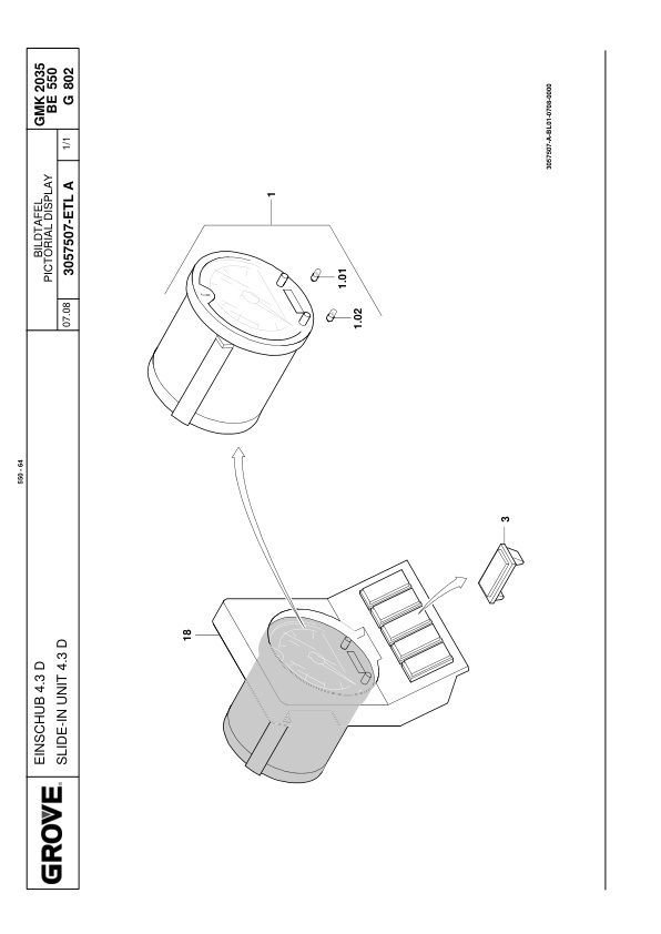 Grove GMK 2035E Crane Spare Parts List 2008-2